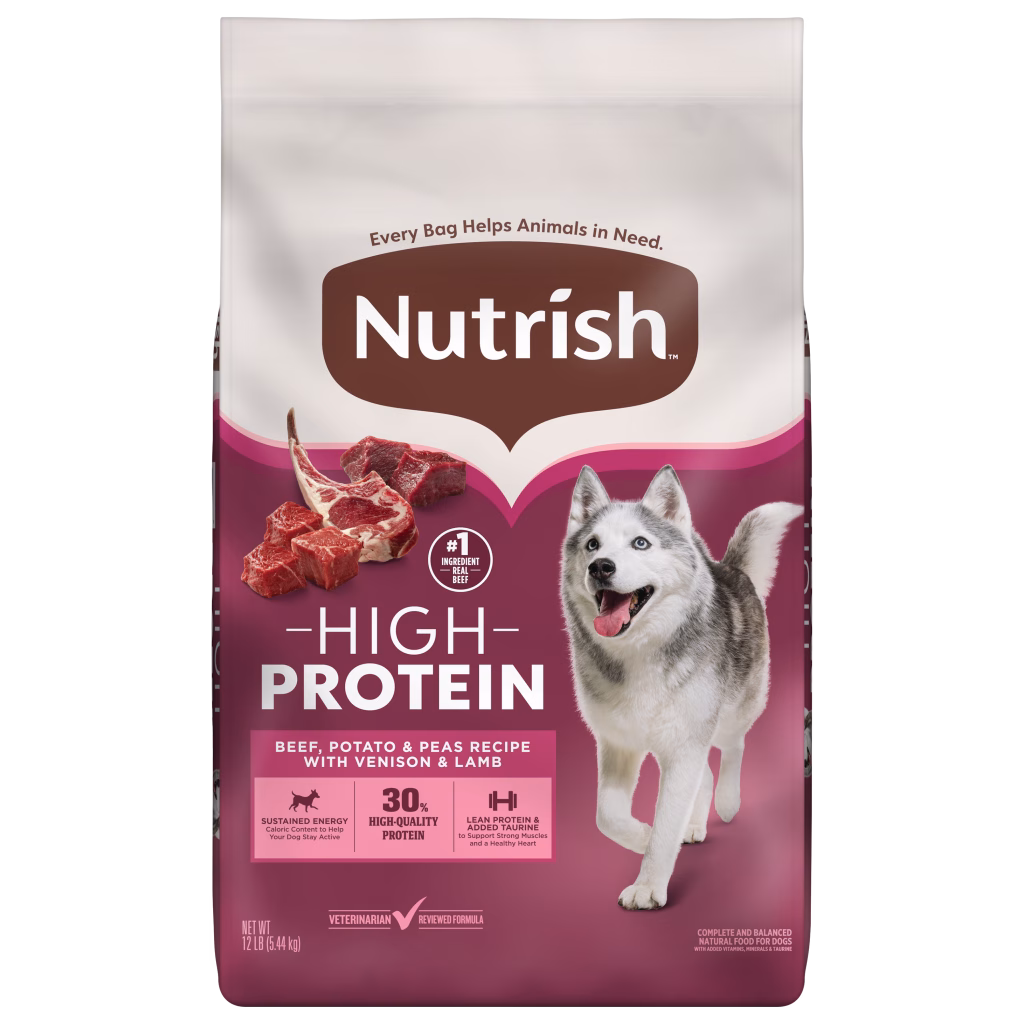 Nutrish High Protein Dog Food 12 pounds