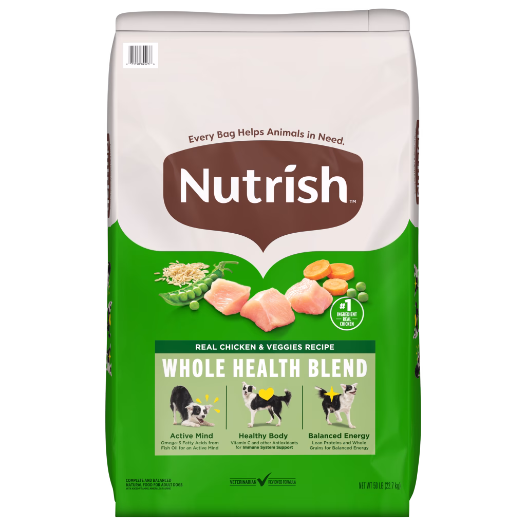 Nutrish Dog Whole Health Chicken Veggies 50 pounds