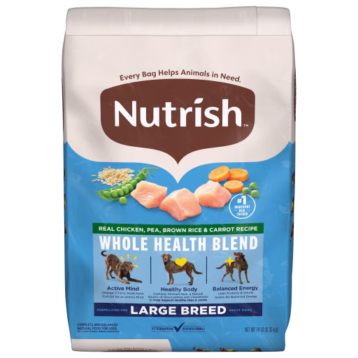 Nutrish™ Large Breed Real Chicken, Pea, Brown Rice & Carrot Recipe Whole Health Blend Dry Dog Food