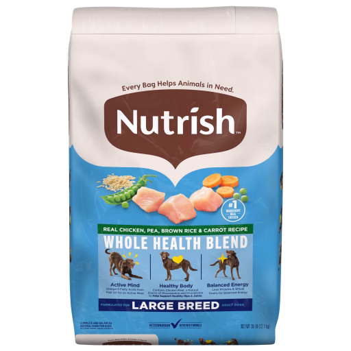 Nutrish™ Large Breed Real Chicken, Pea, Brown Rice & Carrot Recipe Whole Health Blend Dry Dog Food