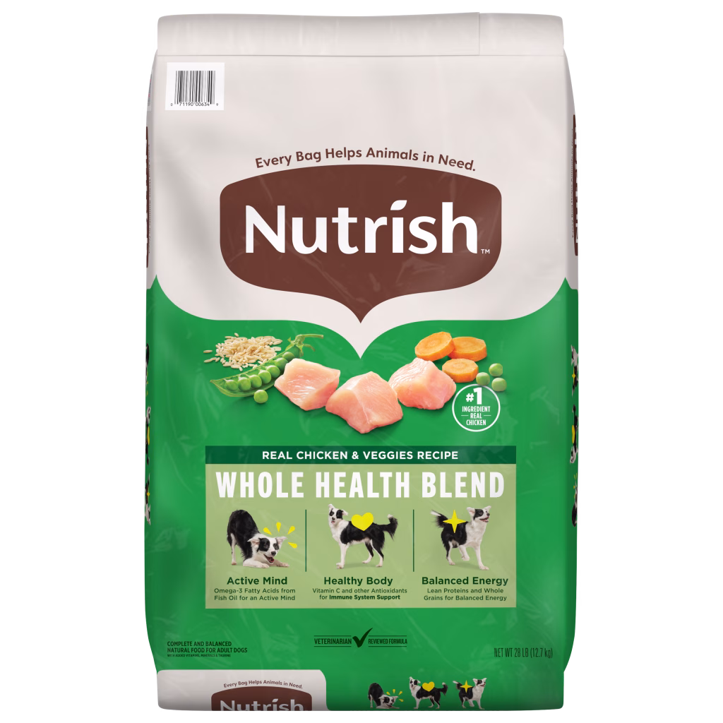 Nutrish Dog Whole Health Chicken Veggies 28 pounds